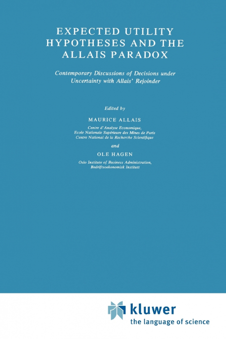 Expected Utility Hypotheses and the Allais Paradox