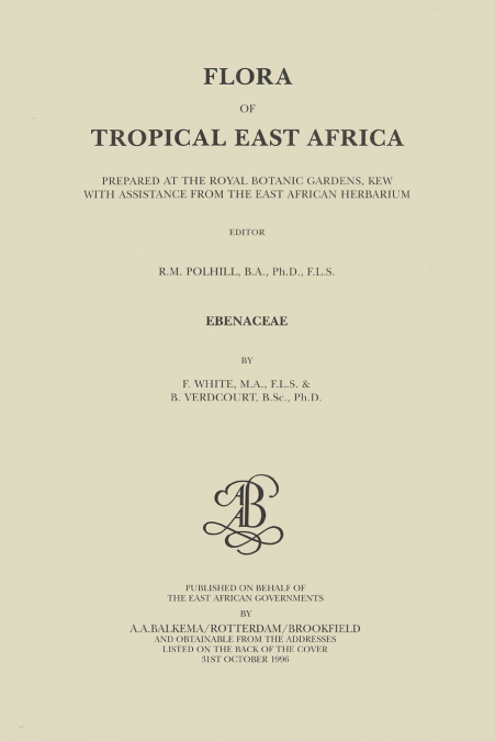 Flora of Tropical East Africa - Ebenaceae (1996)