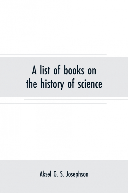 A list of books on the history of science