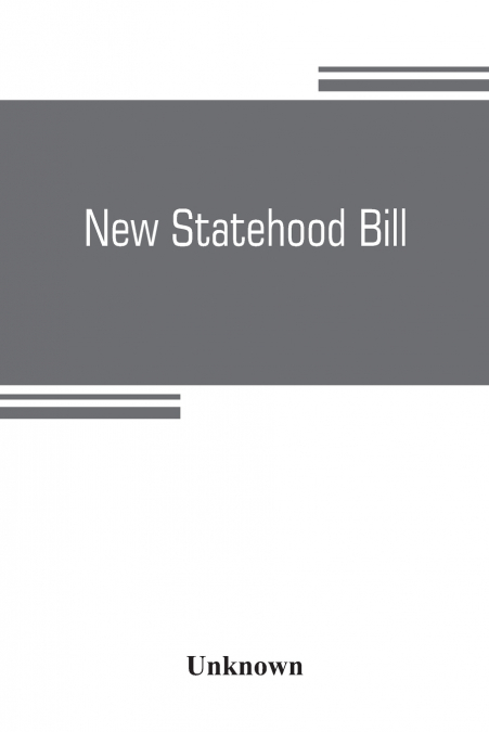 New statehood bill. Hearings before the subcommittee of the Committee on Territories [Nov. 12-24, 1902] on House bill 12543, to enable the people of Oklahoma, Arizona, and New Mexico, to form constitu