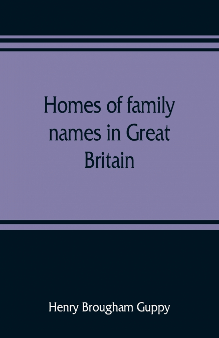 Homes of family names in Great Britain