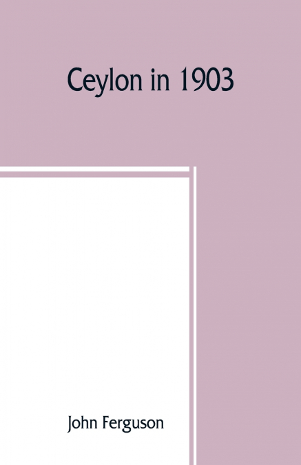 Ceylon in 1903