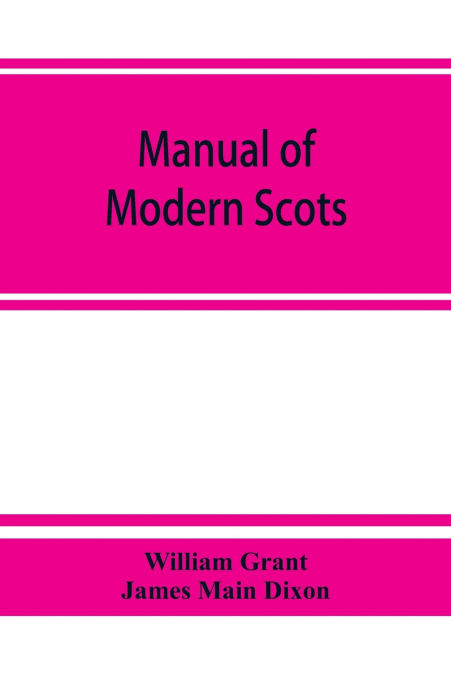 Manual of modern Scots
