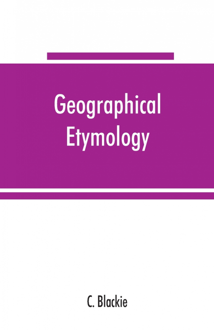 Geographical etymology