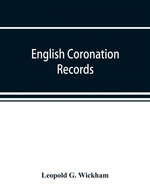 English coronation records