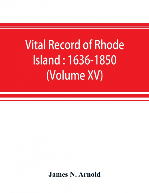 Vital record of Rhode Island