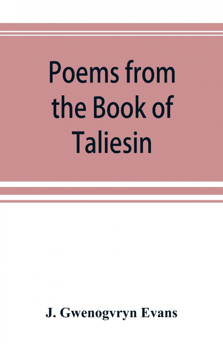 Poems from the Book of Taliesin