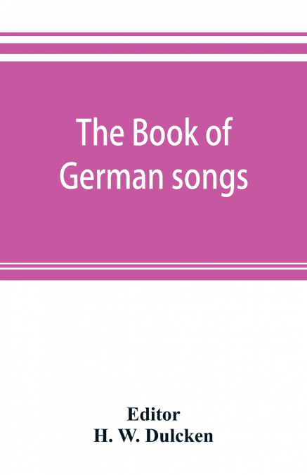 The book of German songs