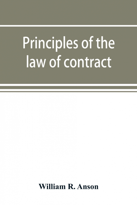 Principles of the law of contract