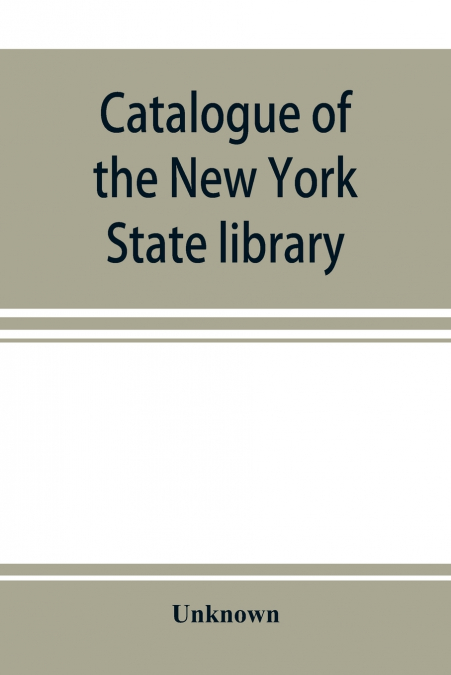Catalogue of the New York State library, 1872. Subject-index of the general library