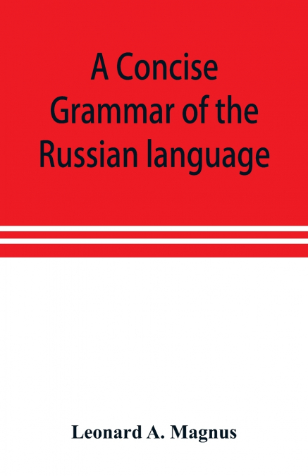 A concise grammar of the Russian language