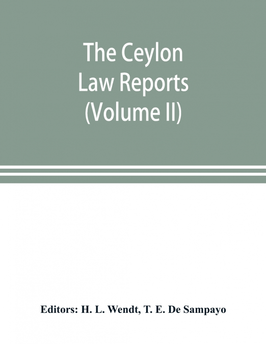 The Ceylon Law reports