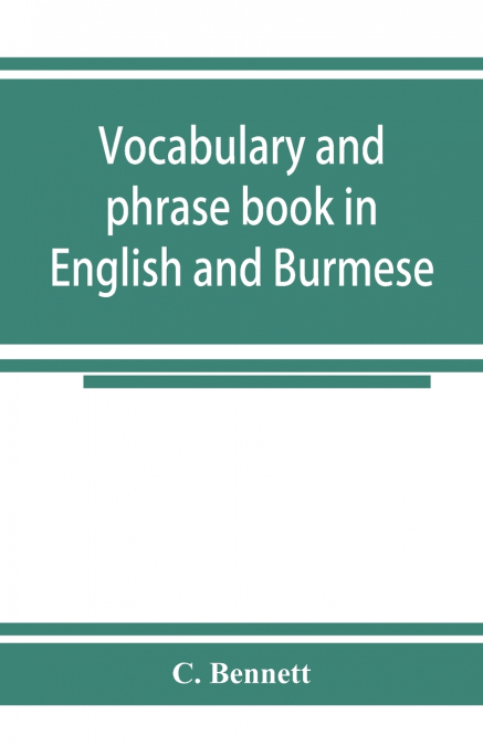 Vocabulary and phrase book in English and Burmese