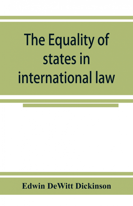 The equality of states in international law