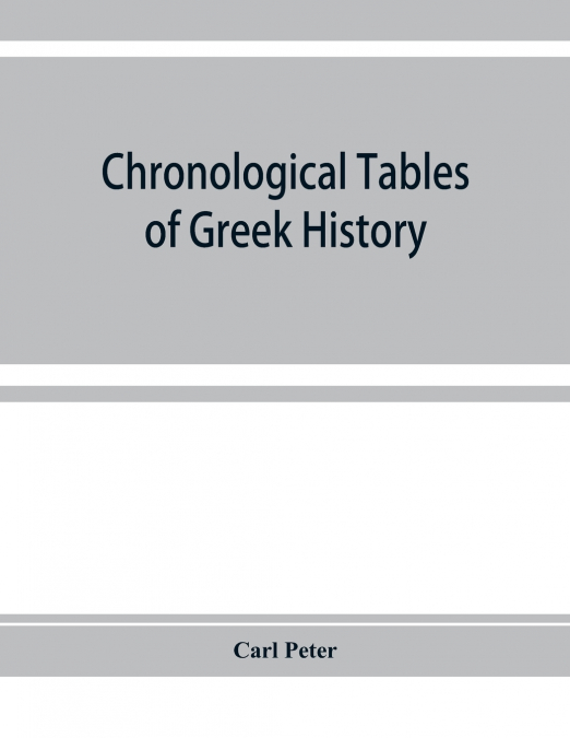 Chronological tables of Greek history