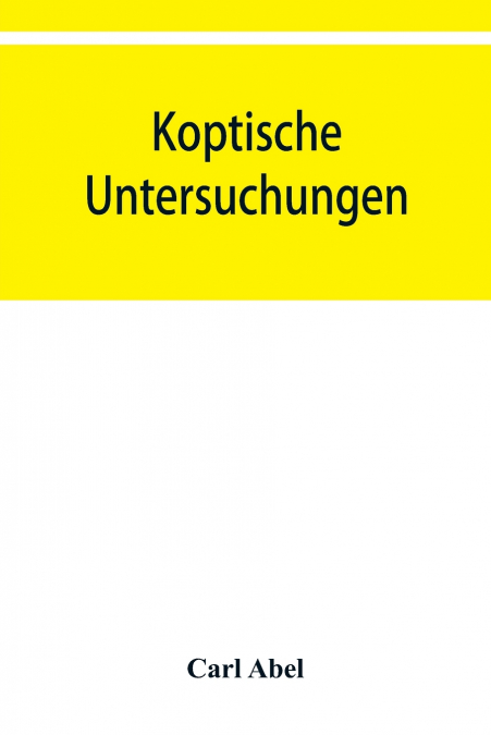 Koptische Untersuchungen