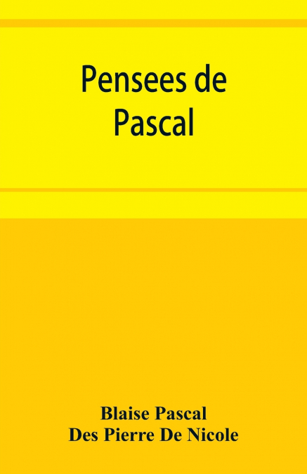 Pensées de Pascal