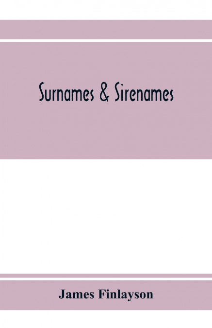 Surnames & sirenames
