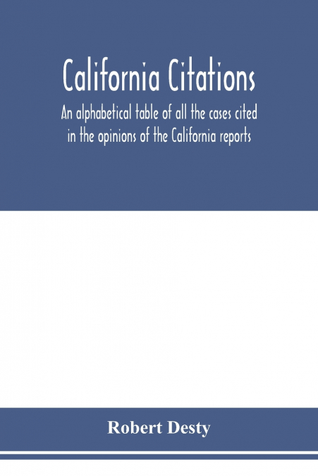 California citations