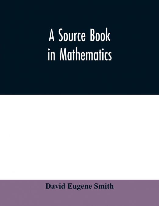 A source book in mathematics