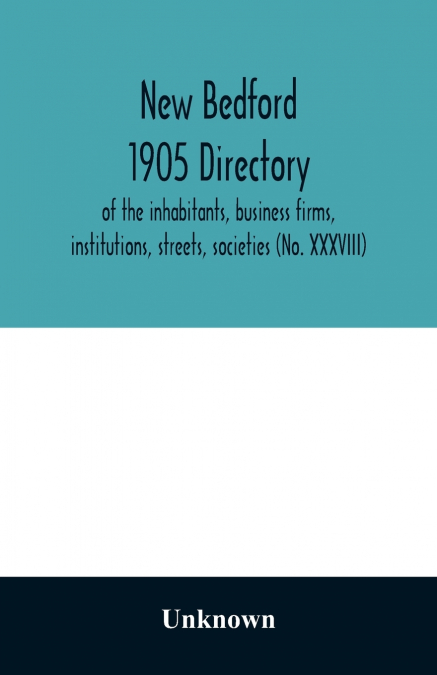 New Bedford 1905 directory