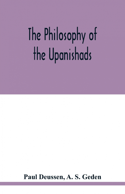 The philosophy of the Upanishads