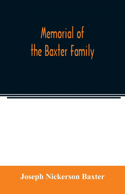 Memorial of the Baxter family
