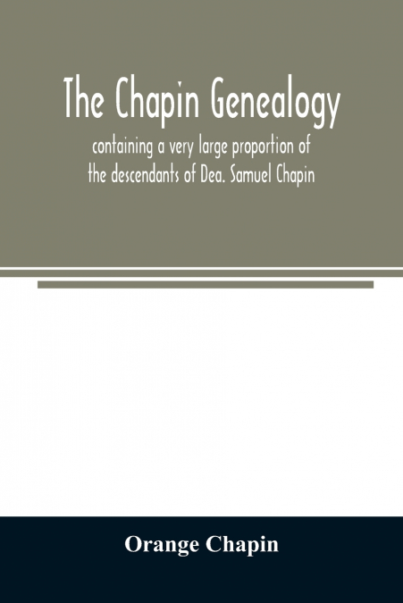 The Chapin genealogy