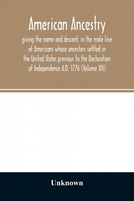 American ancestry
