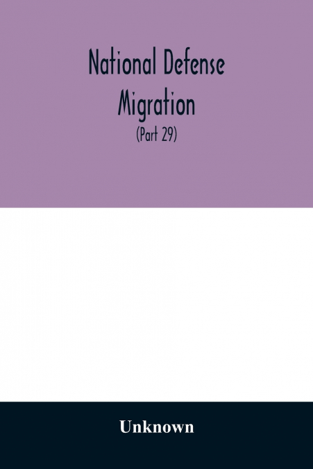 National defense migration. Hearings before the Select Committee Investigating National Defense Migration, House of Representatives, Seventy-seventh Congress, first second session, pursuant to H. Res.