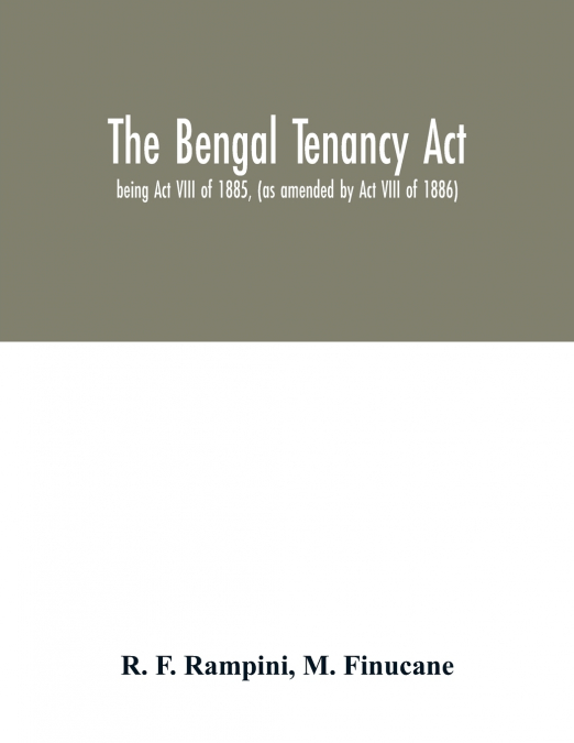 The Bengal Tenancy Act