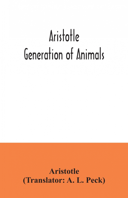 Aristotle; Generation of animals