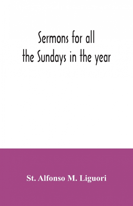 Sermons for all the Sundays in the year