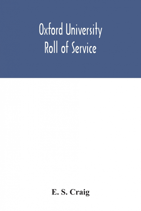 Oxford university roll of service