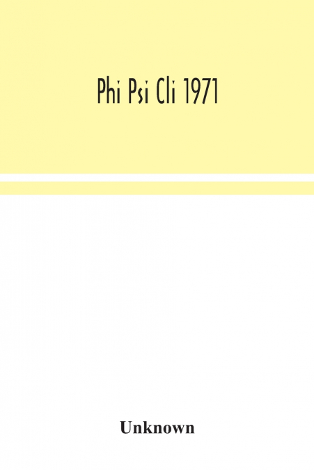 Phi Psi Cli 1971