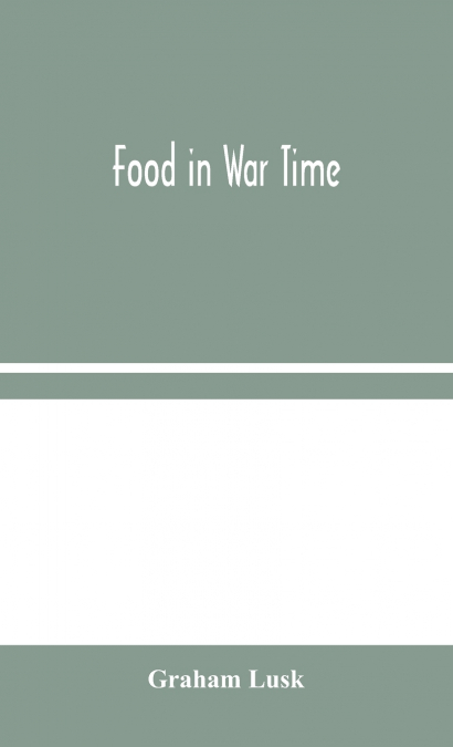 Food In War Time