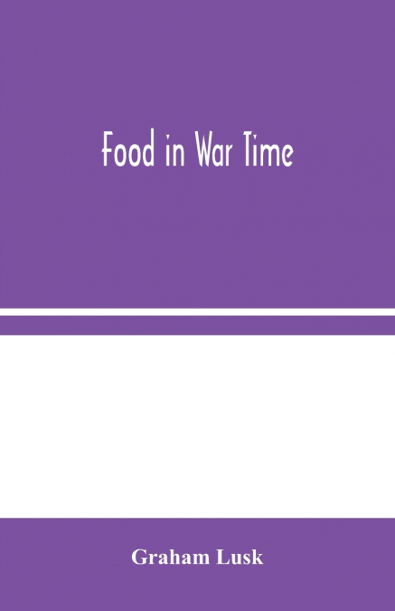 Food In War Time