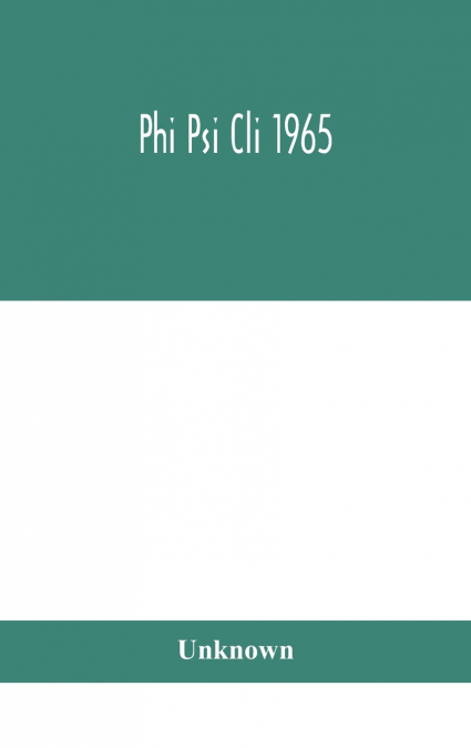 Phi Psi Cli 1965