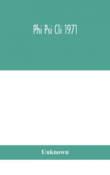 Phi Psi Cli 1971