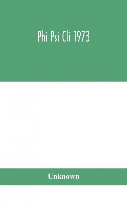 Phi Psi Cli 1973