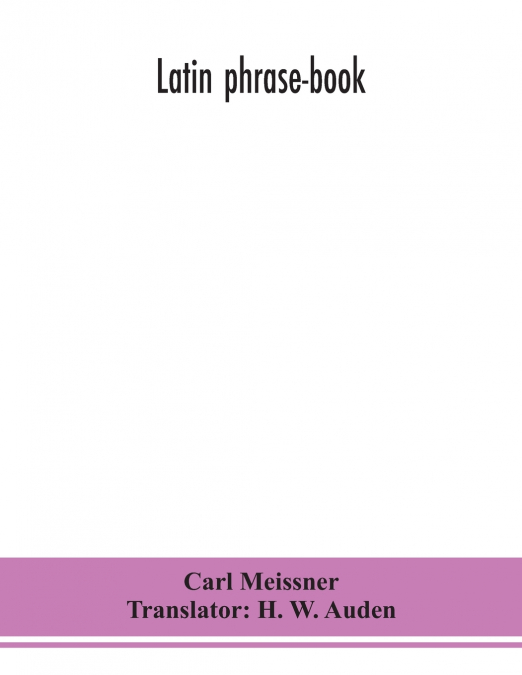 Latin phrase-book