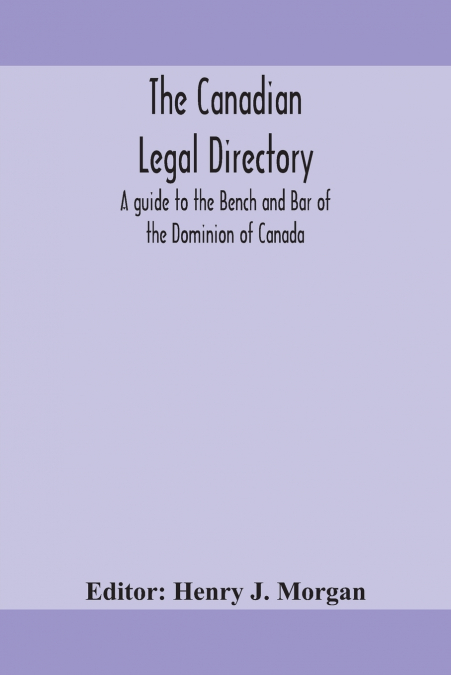 The Canadian legal directory