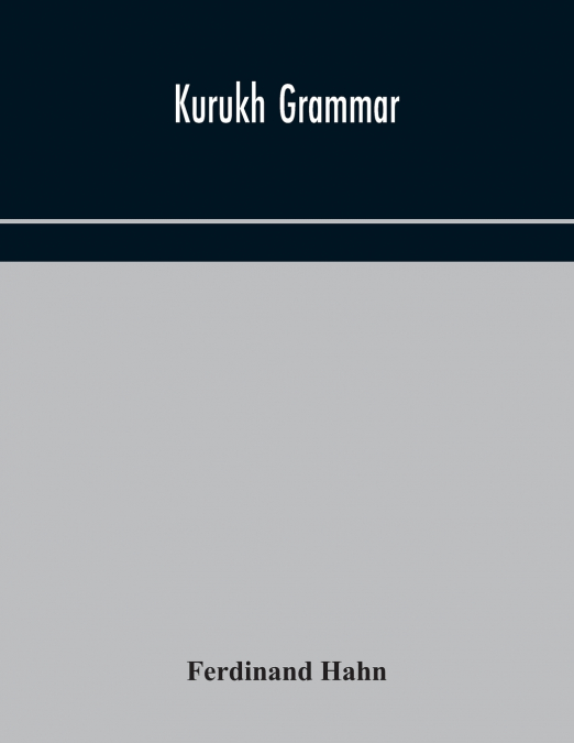 Kurukh Grammar