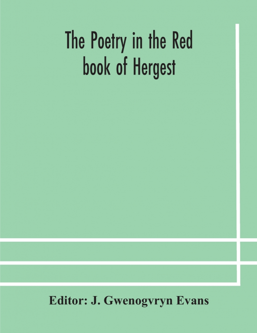 The Poetry In The Red Book Of Hergest
