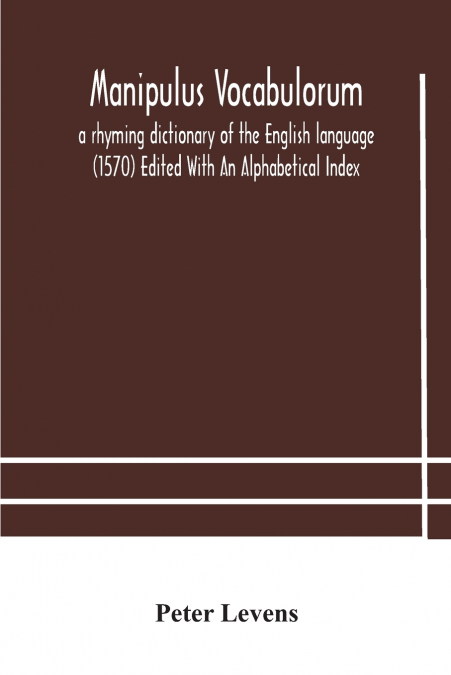 Manipulus Vocabulorum