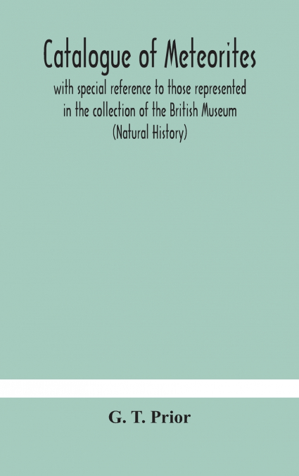 Catalogue Of Meteorites