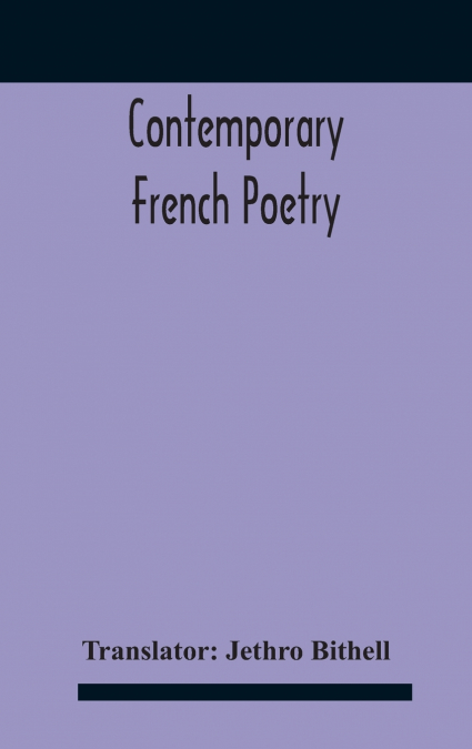 Contemporary French Poetry