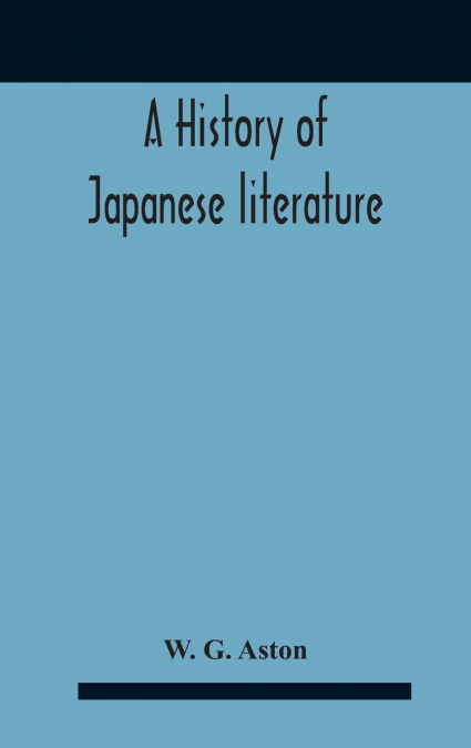 A History Of Japanese Literature