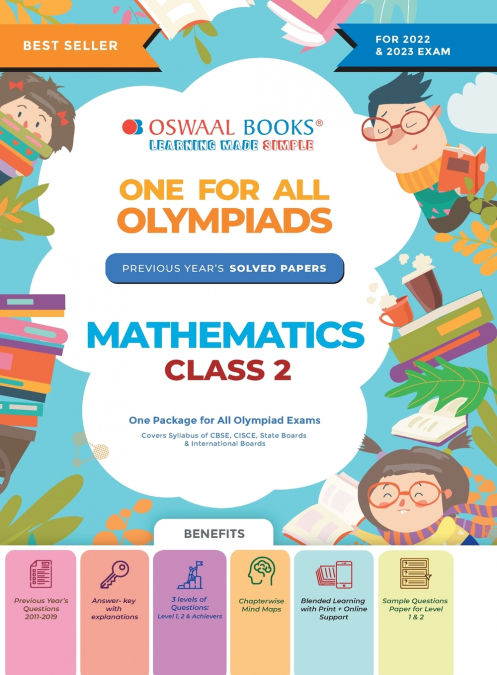Oswaal One For All Olympiad Previous Years’ Solved Papers, Class-2 Mathematics Book (For 2022-23 Exam)