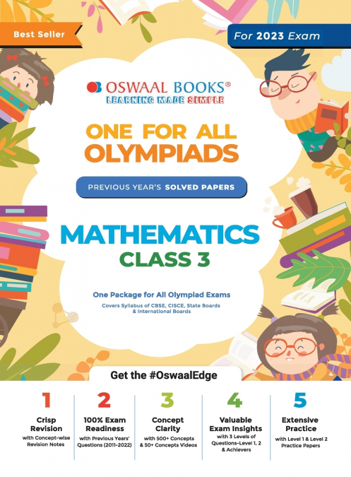 Oswaal One For All Olympiad Previous Years’ Solved Papers, Class-3 Mathematics Book (For 2022-23 Exam)